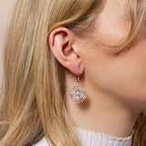Harry Potter Time Turner drop earrings silver tone - British product