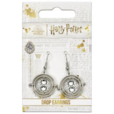 Harry Potter Time Turner drop earrings silver tone - British product