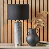 Argos Pacific Carrara Ceramic Tall Table Lamp Grey & Black - 55cm Height- Buy online at McGrocer
