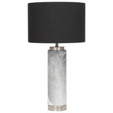 Pacific Carrara ceramic tall table lamp grey and black (British brand)