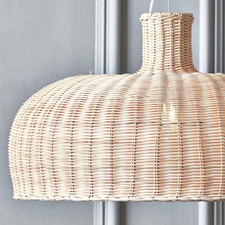 Pacific Caswell rattan pendant light natural, imported from the UK