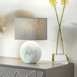 Pacific Crestola ceramic disc table lamp, grey shade - British product