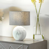 Argos Pacific Crestola Ceramic Disc Table Lamp - White & Grey- Buy online at McGrocer