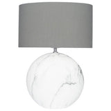 Pacific Crestola ceramic disc table lamp, grey shade - British product