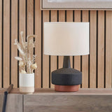 Argos Pacific Elio Ceramic Wood Effect Table Lamp - Black & White- Buy online at McGrocer