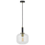 Pacific Florence glass pendant light in black, imported from the UK