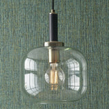 Pacific Florence glass pendant light in black, imported from the UK