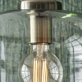 Pacific Florence glass pendant light in black, imported from the UK