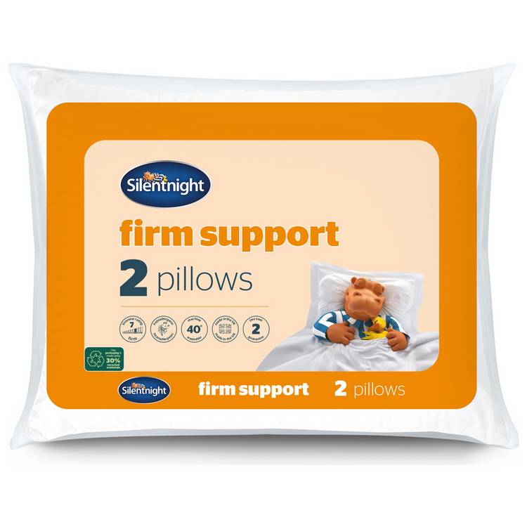 Silentnight firm support pillow 2 pack 74x48cm, imported from the UK