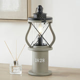 Pacific Gibson lantern table lamp in grey, imported from the UK
