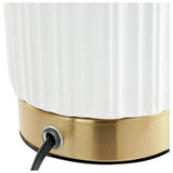 Pacific ceramic table lamp with ridged design - UK version