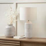 Pacific Meribel table lamp white ceramic - British product