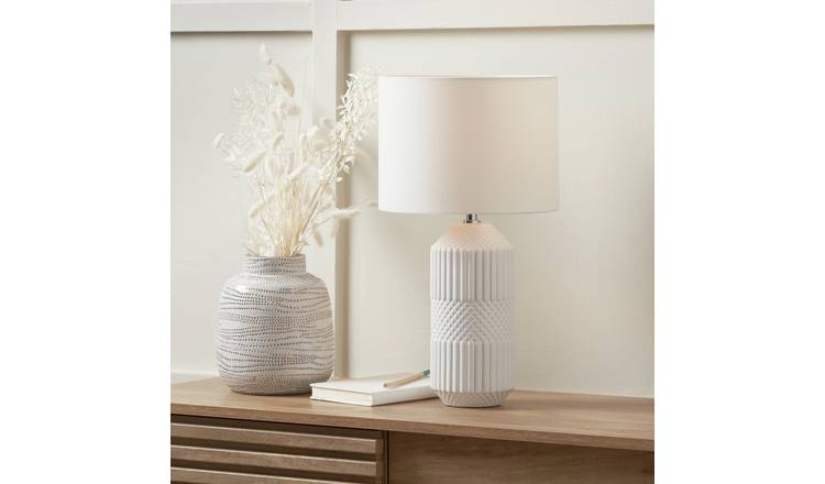 Pacific Meribel table lamp white ceramic - British product