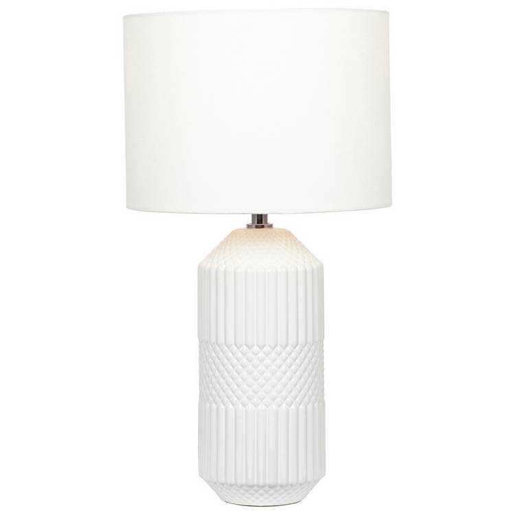 Pacific Meribel table lamp white ceramic - British product