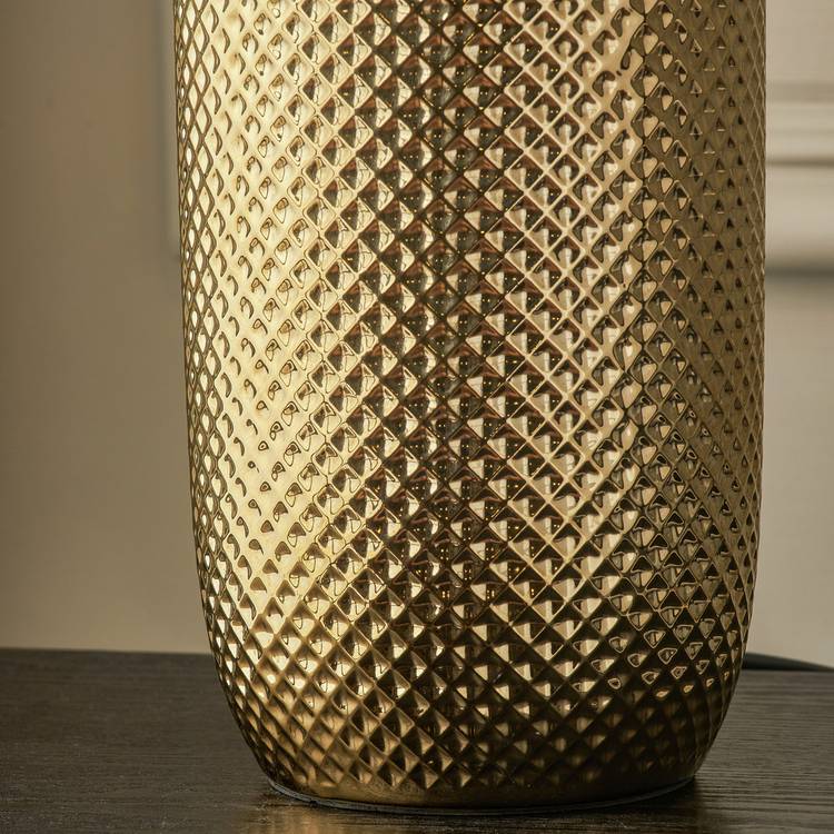 Pacific Nova table lamp gold and black ceramic textured - British product