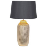Pacific Nova table lamp gold and black ceramic textured - British product