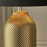 Pacific Nova table lamp gold and black ceramic textured - British product