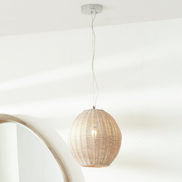 Pacific Raffles rattan pendant light large natural, imported from the UK