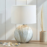 Pacific Viejo ceramic stone effect table lamp 37cm, UK version