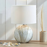 Pacific Viejo ceramic stone effect table lamp 37cm, UK version