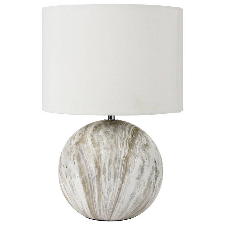 Pacific Viejo ceramic stone effect table lamp 37cm, UK version