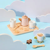Chad Valley wooden tea set, imported from the UK
