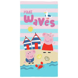 Peppa Pig children's beach towel pink and blue (British brand)