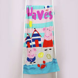 Peppa Pig children's beach towel pink and blue (British brand)