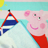 Peppa Pig children's beach towel pink and blue (British brand)