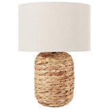 Pacific Zadi plaited woven tall table lamp natural, UK version
