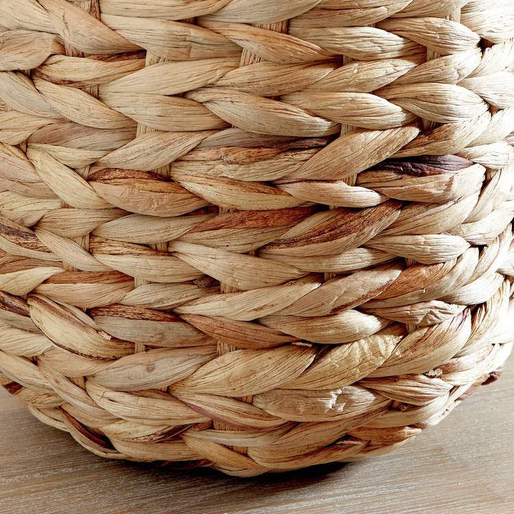 Pacific Zadi plaited woven tall table lamp natural, UK version