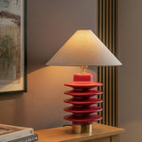 Argos Habitat Emir Totum Mango Wood Base Only Table Lamp - Red- Buy online at McGrocer