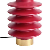 Habitat red mango wood lamp base 20.5cm, imported from the UK