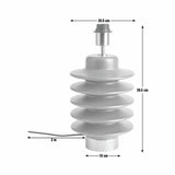 Habitat red mango wood lamp base 20.5cm, imported from the UK