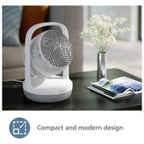 Philips 2000 Series white grey 8 inch desk fan (British brand)