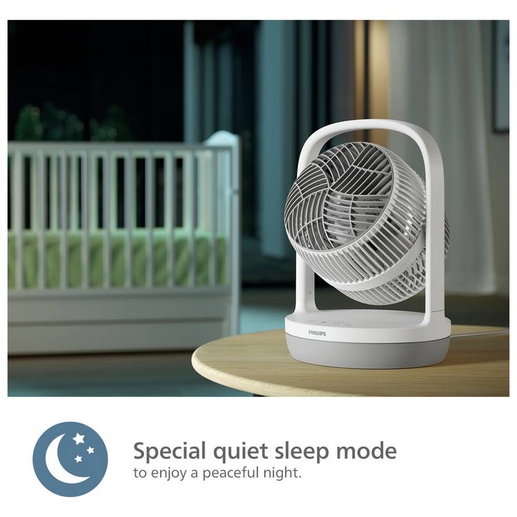 Philips 2000 Series white grey 8 inch desk fan (British brand)