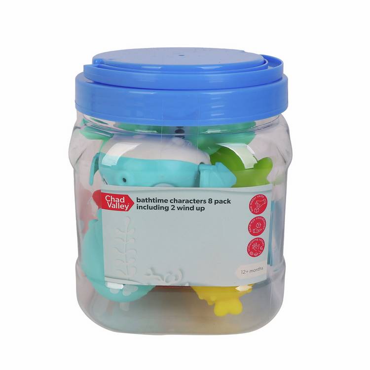 Chad Valley Bathtime 8 pack of soft sea creature bath toys, UK version
