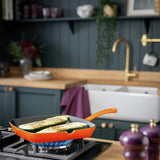Argos Habitat 23cm Cast Iron Griddle Pan - Orange- Buy online at McGrocer