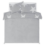 Argos Home fleece stars bedding set single grey and white (British brand)