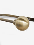 Set of 2 antique brass ball curtain holdbacks, imported from the UK