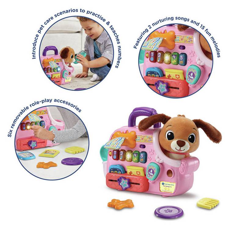 VTech Cutie Puppy Carrier interactive baby toy, UK version