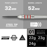 Target Nathan Aspinall 22g 80% tungsten darts set, imported from the UK
