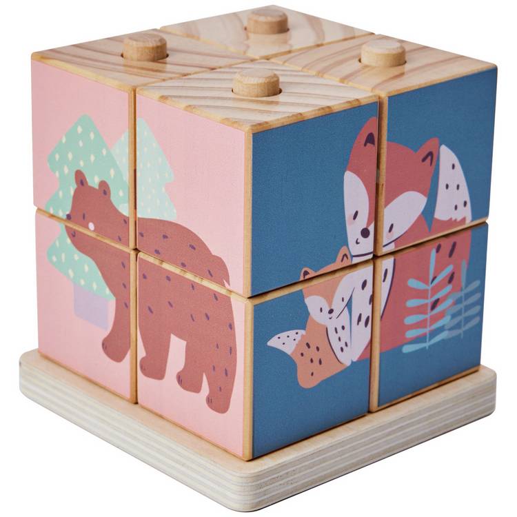Chad Valley woodland animal wooden stacking blocks (British brand)