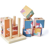Chad Valley woodland animal wooden stacking blocks (British brand)