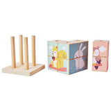 Chad Valley woodland animal wooden stacking blocks (British brand)