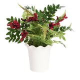 Argos Home artificial berry fern bouquet in ceramic pot (British brand)
