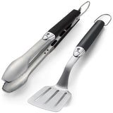 Weber premium tool set spatula and tongs, imported from the UK