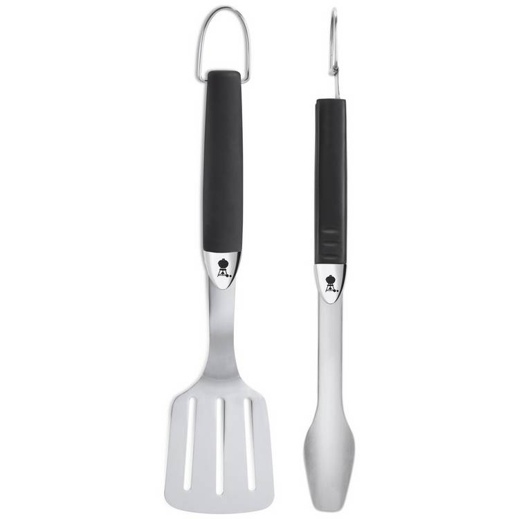 Weber premium tool set spatula and tongs, imported from the UK