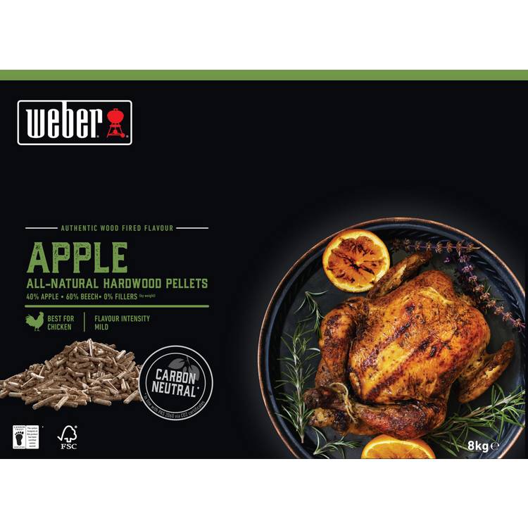 Weber apple hardwood pellets 8.8kg (British brand)
