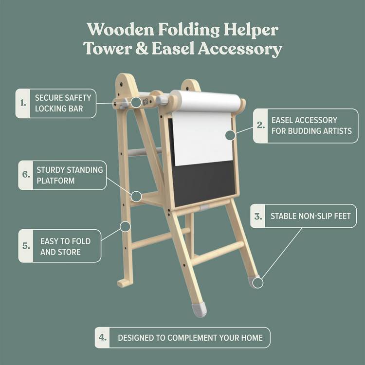 TP Active Tots wooden folding helper tower, imported from the UK